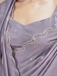 Tikhi Imli Ethnic Motifs Mirror Work Saree