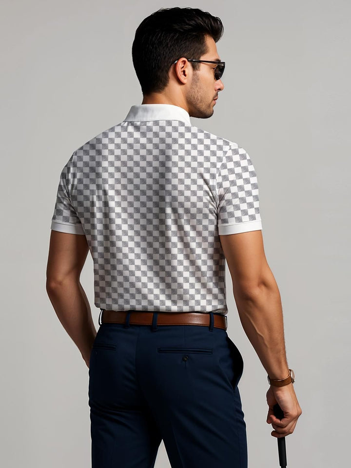 ADRO Men White Cotton Tshirts