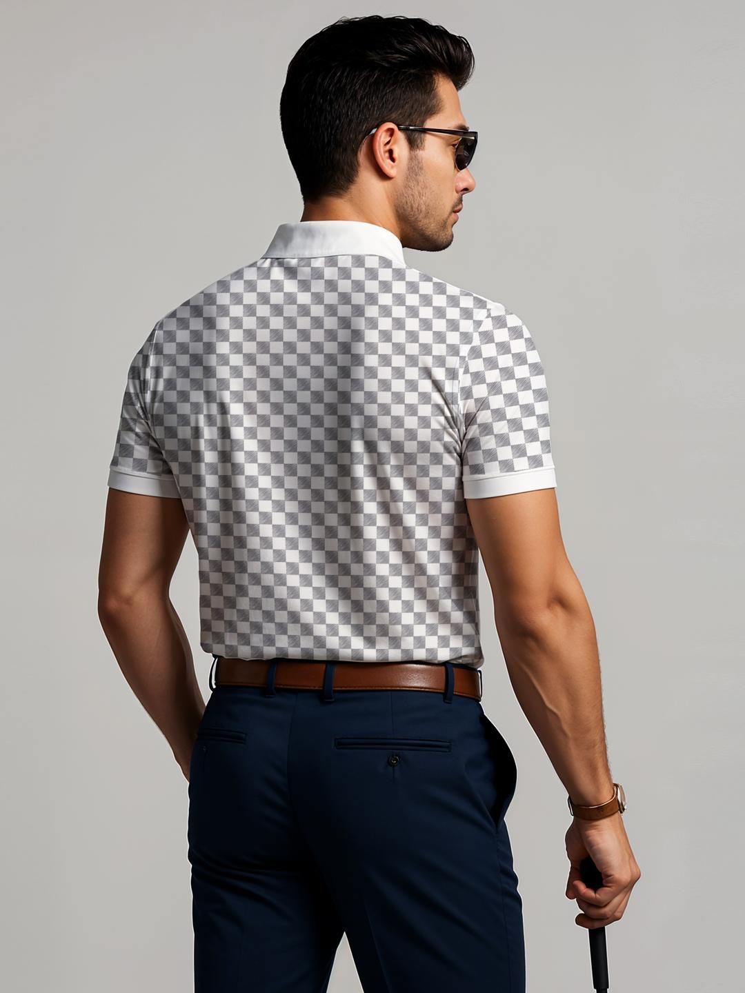 ADRO Men White Cotton Tshirts