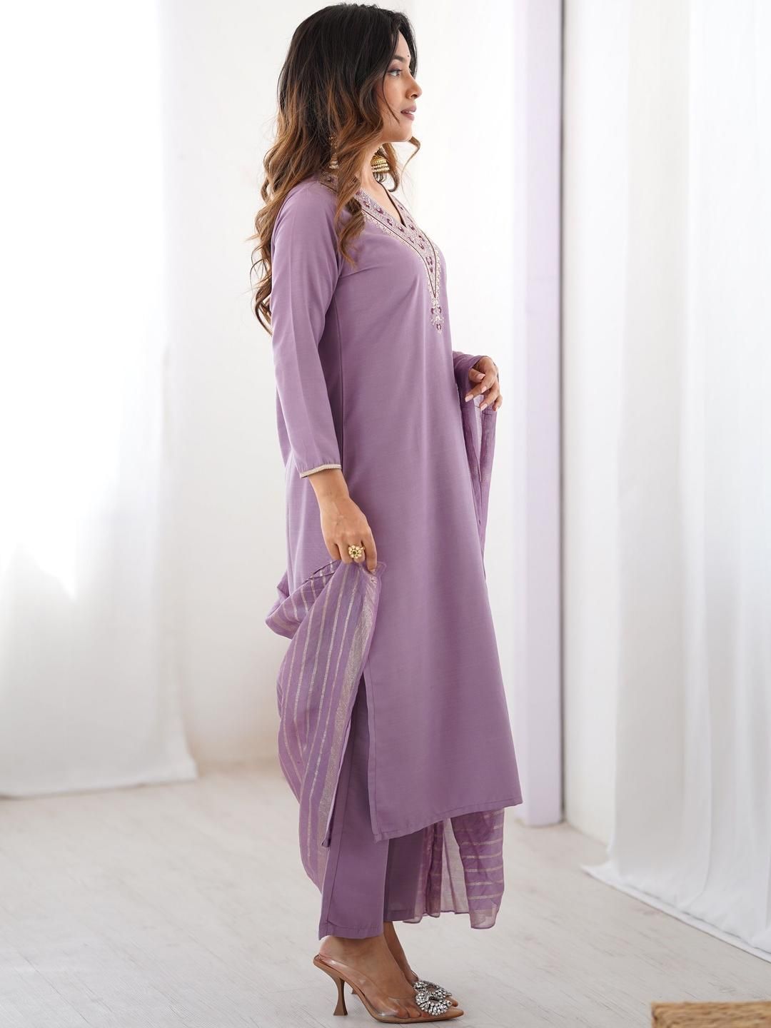 KALINI Women's Straight Kurta Pant with Dupatta Sets |Festive Wear Kurta Sets
