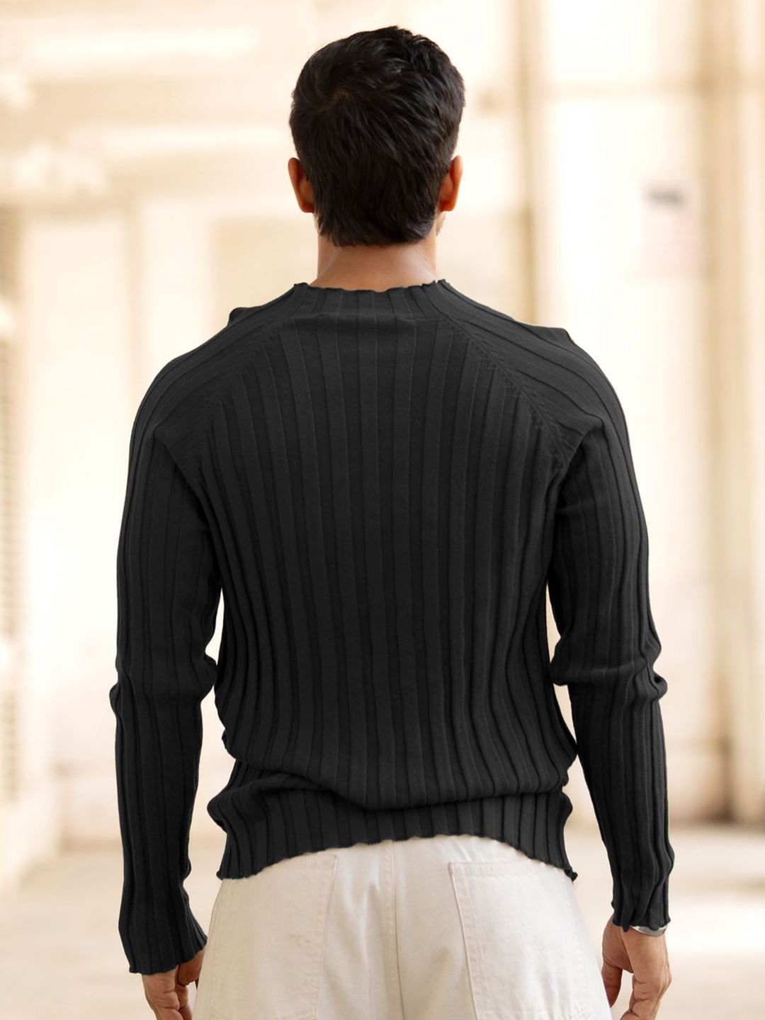 Powerlook Men Striped Round Neck Cotton T-shirt