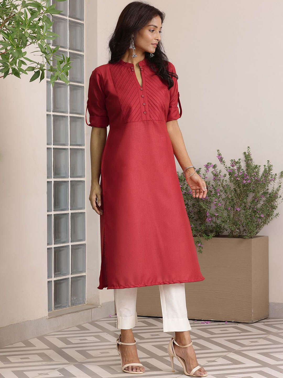 Libas Mandarin Collar Straight Kurta
