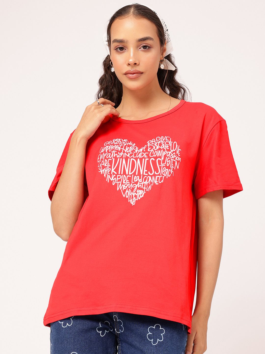 DressBerry Bloom & Beyond Printed Relaxed Fit T-shirt