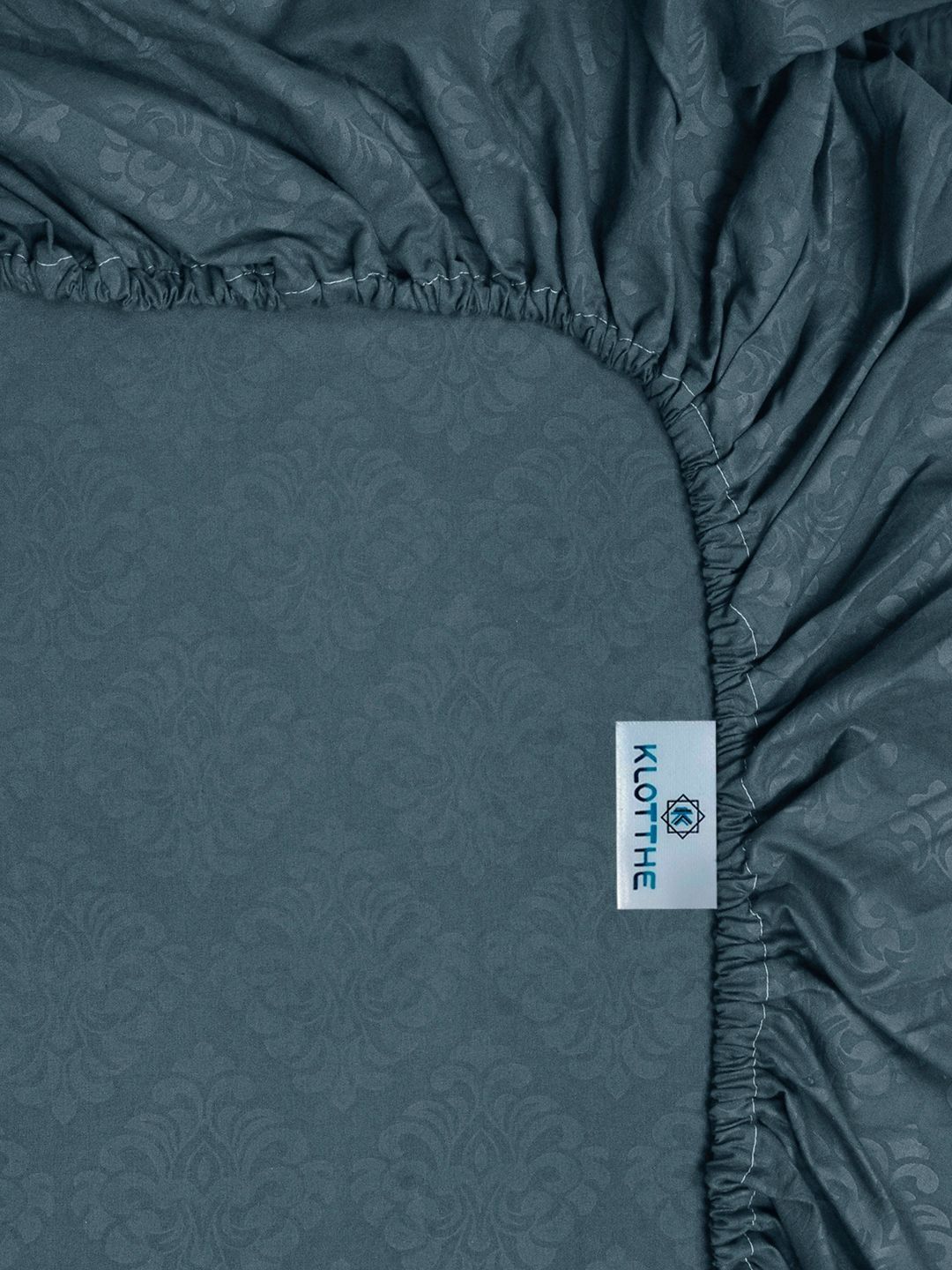 KLOTTHE Blue Floral Printed Dilengkapi 300 TC Single Cadar Halus Dengan Sarung Bantal