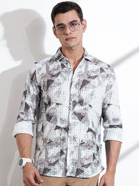 Thomas Scott Men Classic Slim Fit Opaque Casual Shirt