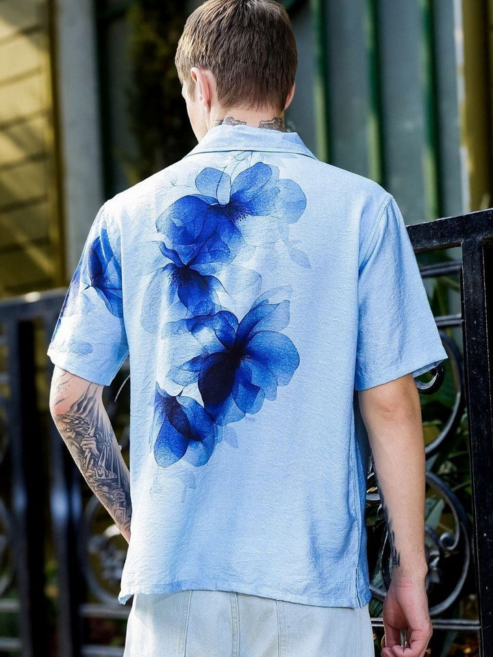 Baju Kasual Bercetak Bunga Eszett Lelaki