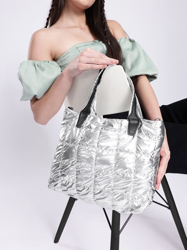DressBerry Quilted Shopper Handheld Bag