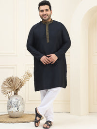 SOJANYA PLUS Mandarin Collar Straight Kurta with Pyjamas