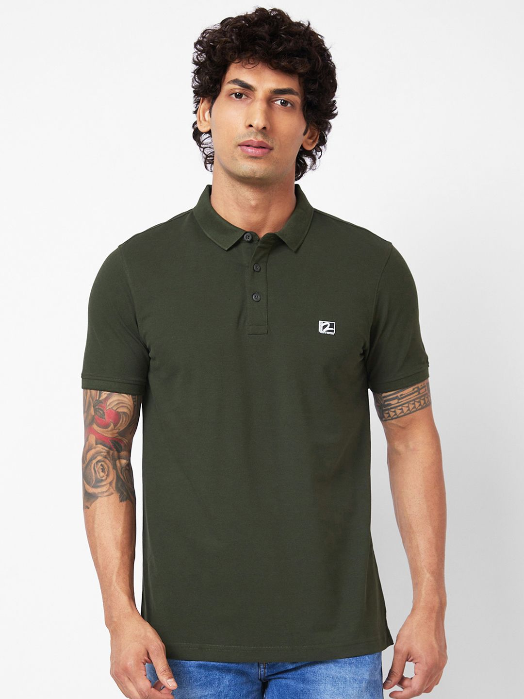 SPYKAR Polo Collar Slim Fit T-shirt