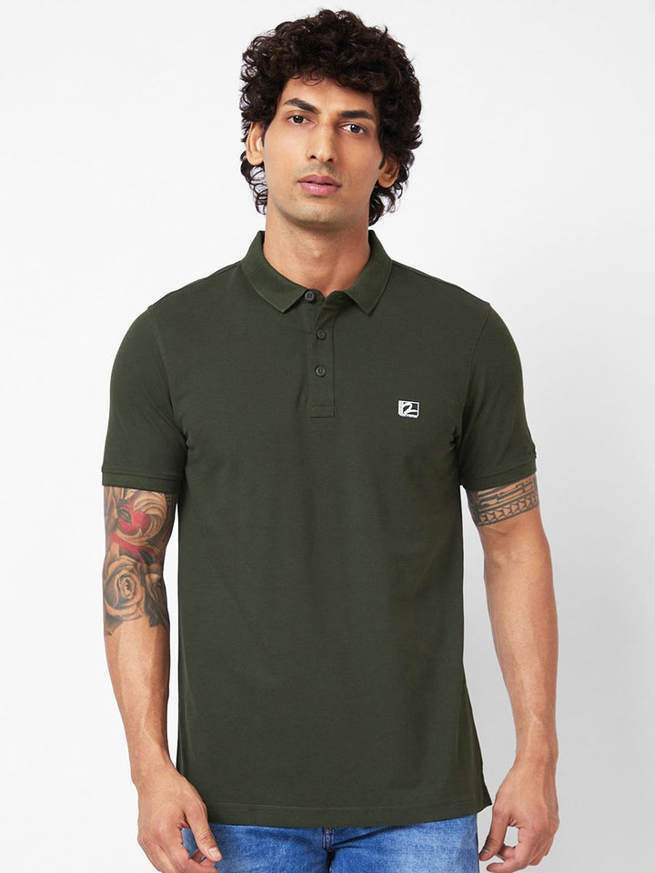 SPYKAR Polo Collar Slim Fit T-shirt