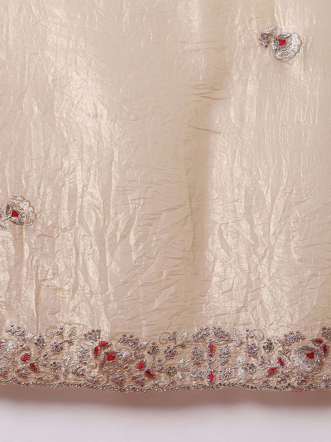Saree mall Floral Embroidered Tissue Sarees