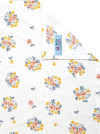 Myntra Elegant Homes Cream Floral 300 TC Cadar Katil Double King dengan 2 Sarung Bantal