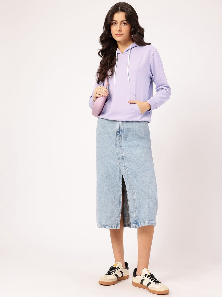 DressBerry Chill & Classy Hooded Printed Sweatshirt