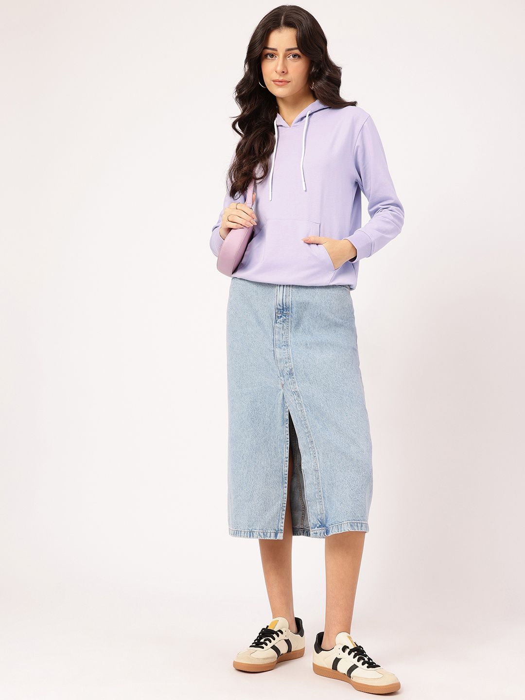 DressBerry Chill & Classy Hooded Printed Sweatshirt