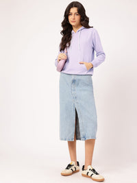 DressBerry Chill & Classy Hooded Printed Sweatshirt