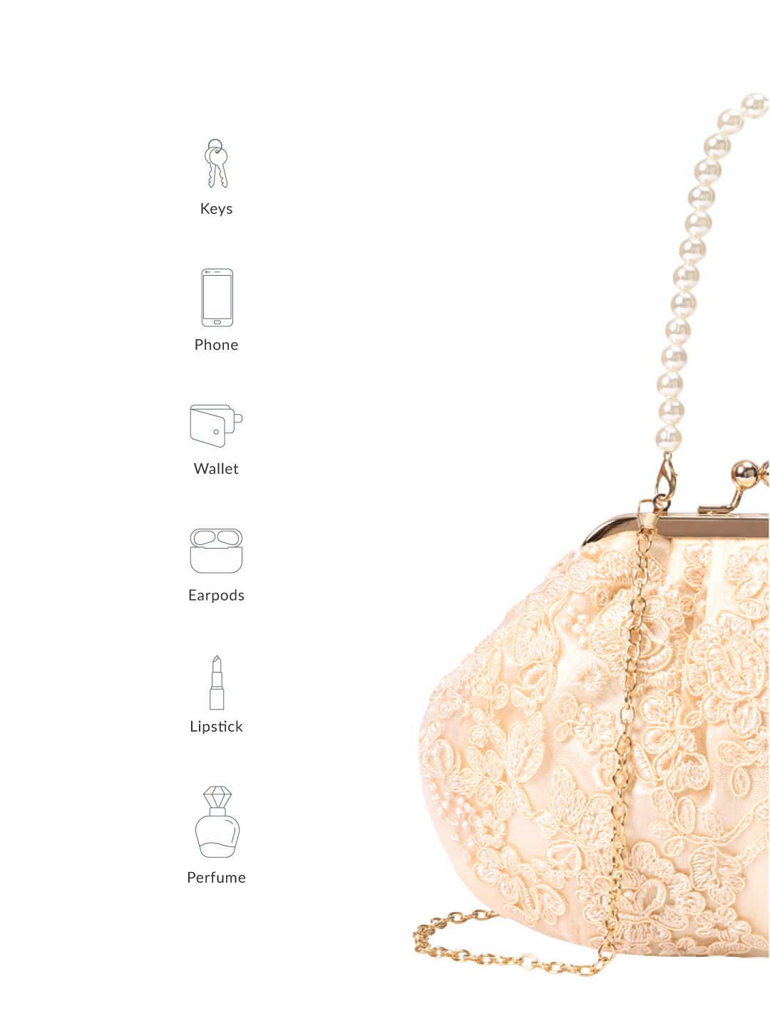 Lino Perros Floral Embroidered Party Purse
