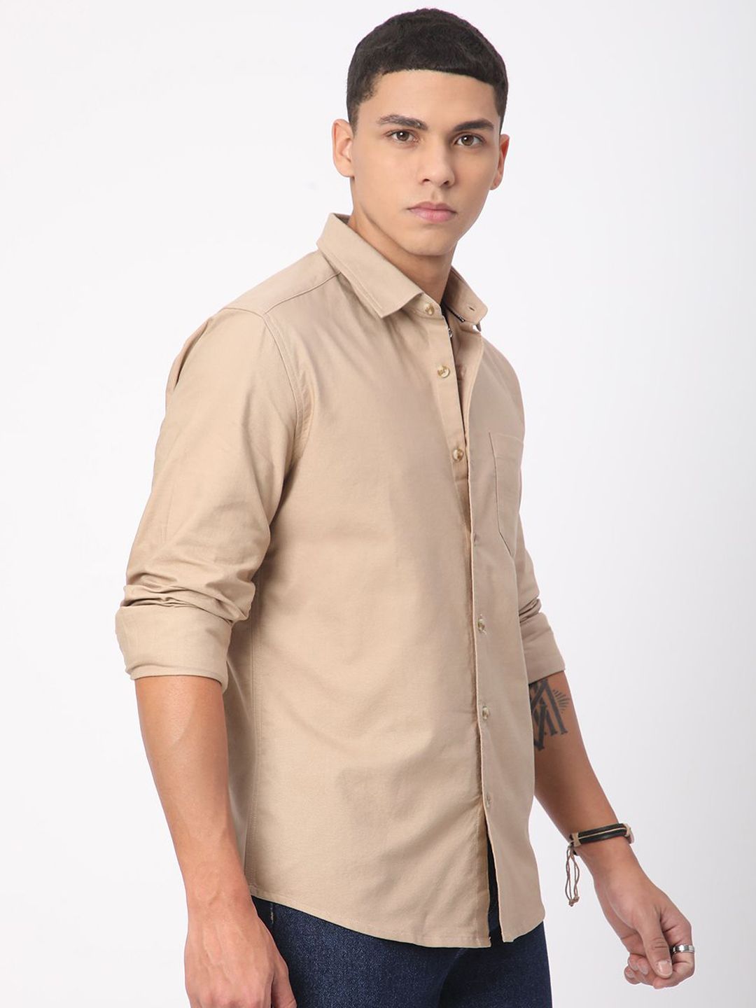 VASTRADO Men Classic Slim Fit Opaque Casual Shirt