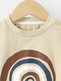 YK Kids Round Neck Self Design Printed Regular length T-shirt