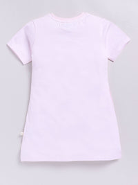 Happy Faces Girls Barbie Printed Pure Cotton Longline T-shirt
