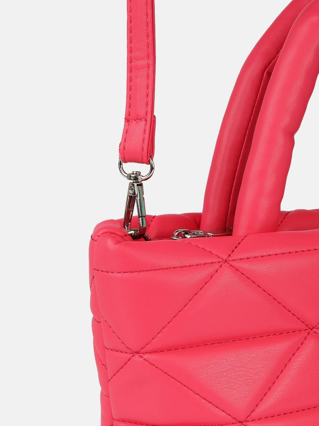 DressBerry Structured Quilted Handheld Bag with Pouch
