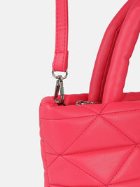 DressBerry Structured Quilted Handheld Bag with Pouch