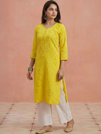 House of Chikankari Women Embroidered Chikankari Kurta