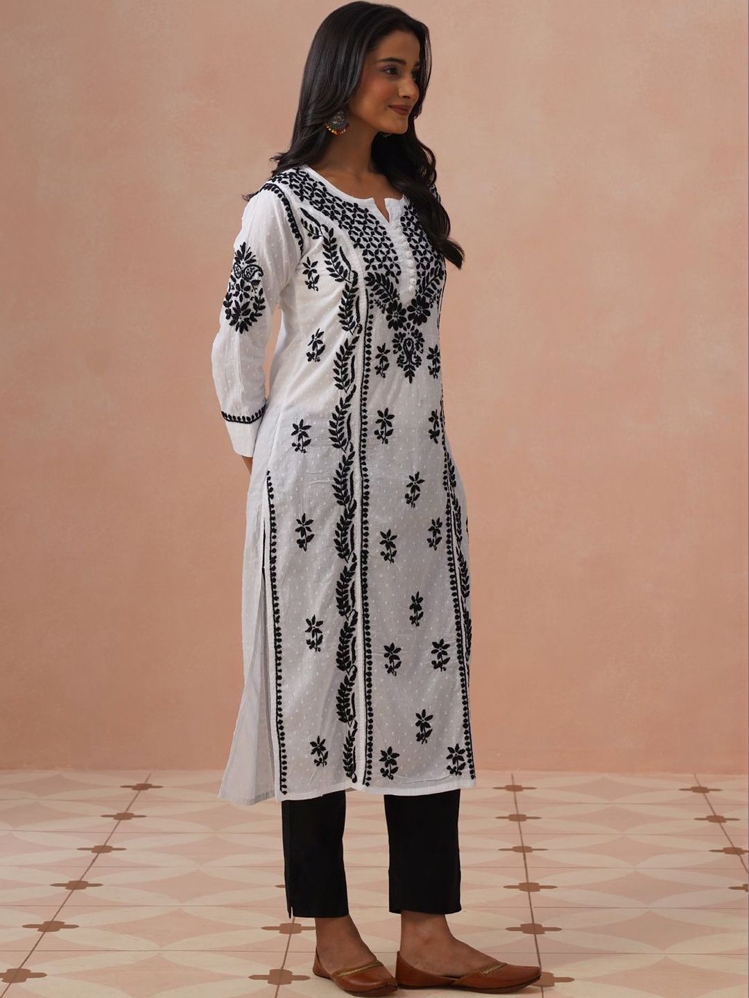 House of Chikankari Women Ethnic Motifs Embroidered Chikankari Kurta