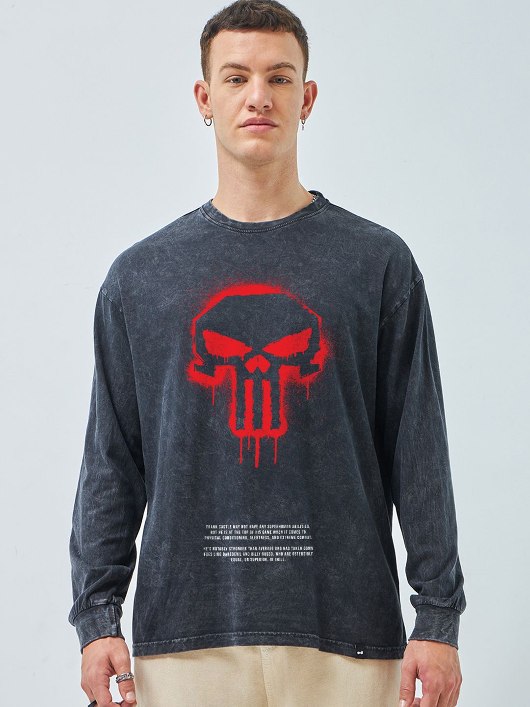 Bewakoof Men Graphic Printed Round Neck Pure Cotton Oversized T-Shirt