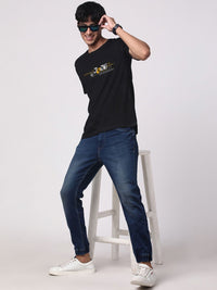 ADRO Men Graphic Printed Round Neck Cotton T-shirt
