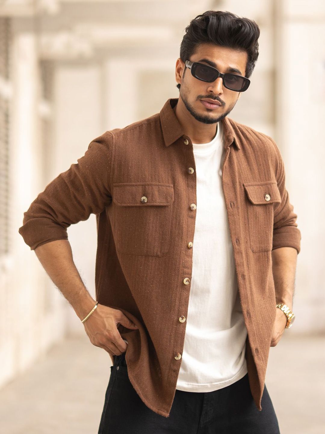 Powerlook Men Opaque Casual Shirt