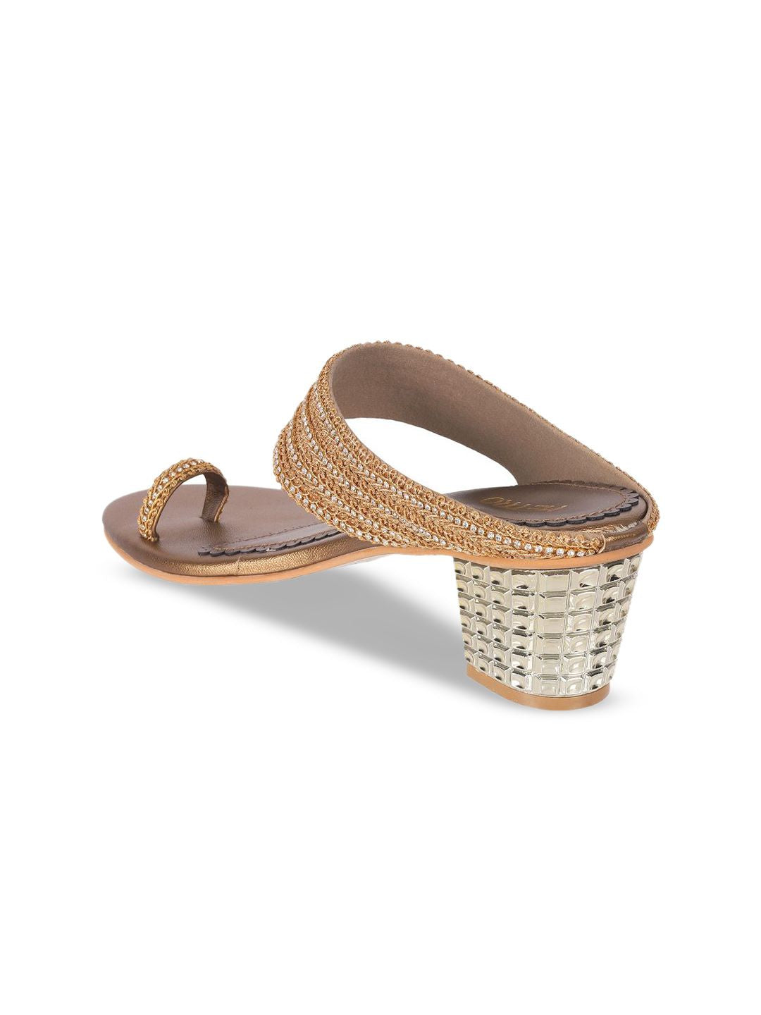 Metro Women Embellished Open Toe Block Heel Sandals