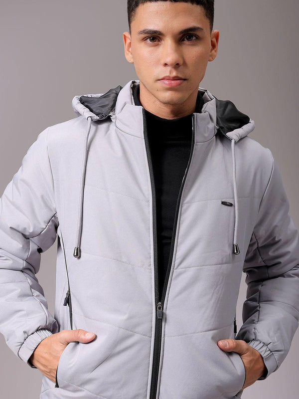 The Indian Garage Co Men Hooded Slim Fit Puffer Jacket