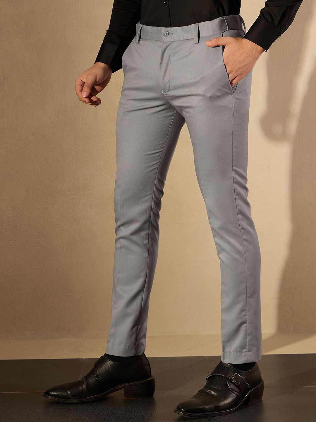 DENNISON Men Autofit Flexi waist Tapered Fit Trouser