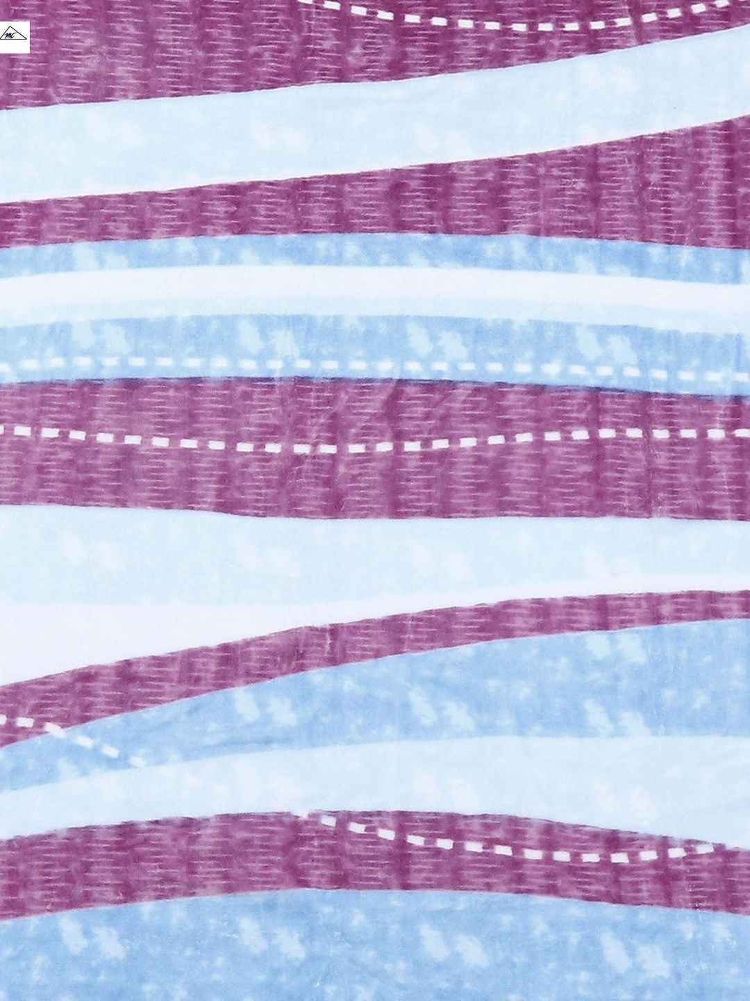 Monte Carlo Blue & Purple Abstract Printed Mild Winter 500 GSM Single Bed Blanket