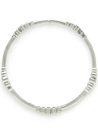 KARATCART Set Of 4 Silver-Plated AD-Studded Bangles