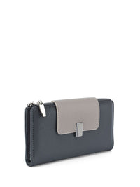 Lino Perros Women Textured Buckle Detail Two Fold Wallet