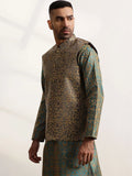 Jaket Nehru Brocade Rekaan Tenunan Anouk