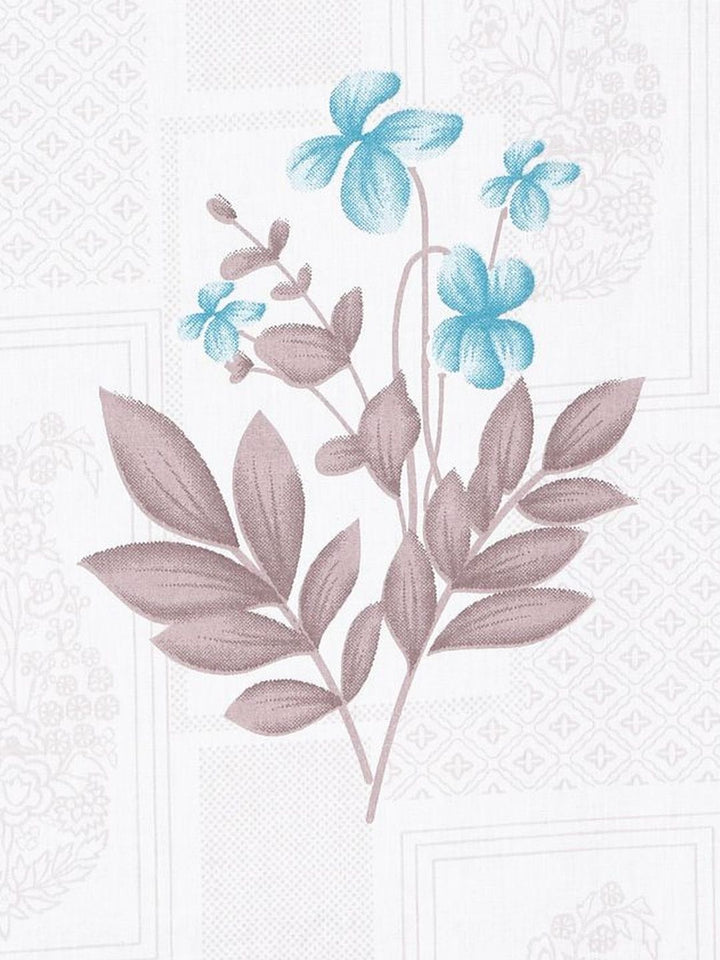 KLOTTHE White Floral Dilengkapi 400 TC Kapas Tulen Cadar Super King Dengan 2 Sarung Bantal