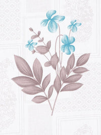 KLOTTHE White Floral Dilengkapi 400 TC Kapas Tulen Cadar Super King Dengan 2 Sarung Bantal