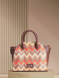 ZOUK Women Geometric Printed Swagger Handheld Bag