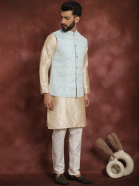Anouk Ethnic motifs embroidered Mandarin Collar Long Sleeves Kurta Set
