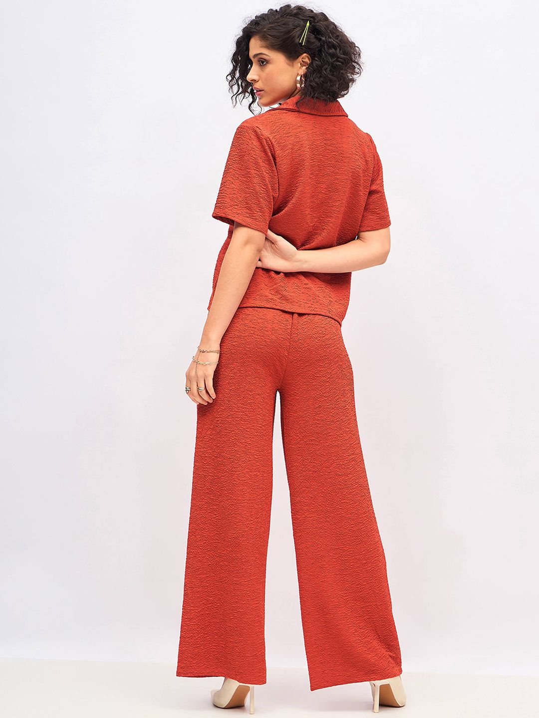 SASSAFRAS Self Design Shirt With Trousers