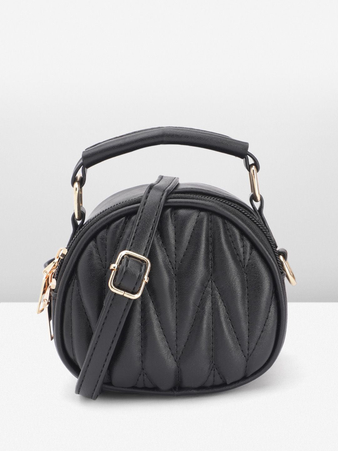 DressBerry Quilted Structured Handheld Bag