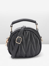 DressBerry Quilted Structured Handheld Bag