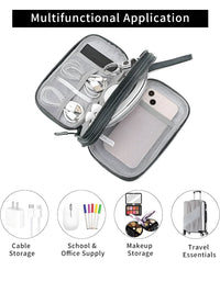 Cortina Grey Water Resistant Pouch Electronics Accessories Organisers