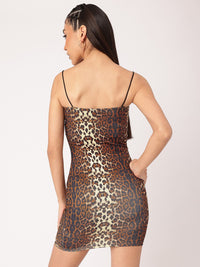 DressBerry Jungle Fever Animal Printed Shoulder Straps Mini Dress