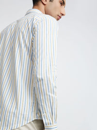 Park Avenue Men Pure Cotton Slim Fit Opaque Striped Casual Shirt