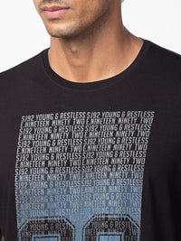 SPYKAR Men Typography Printed Slim Fit Cotton T-shirt