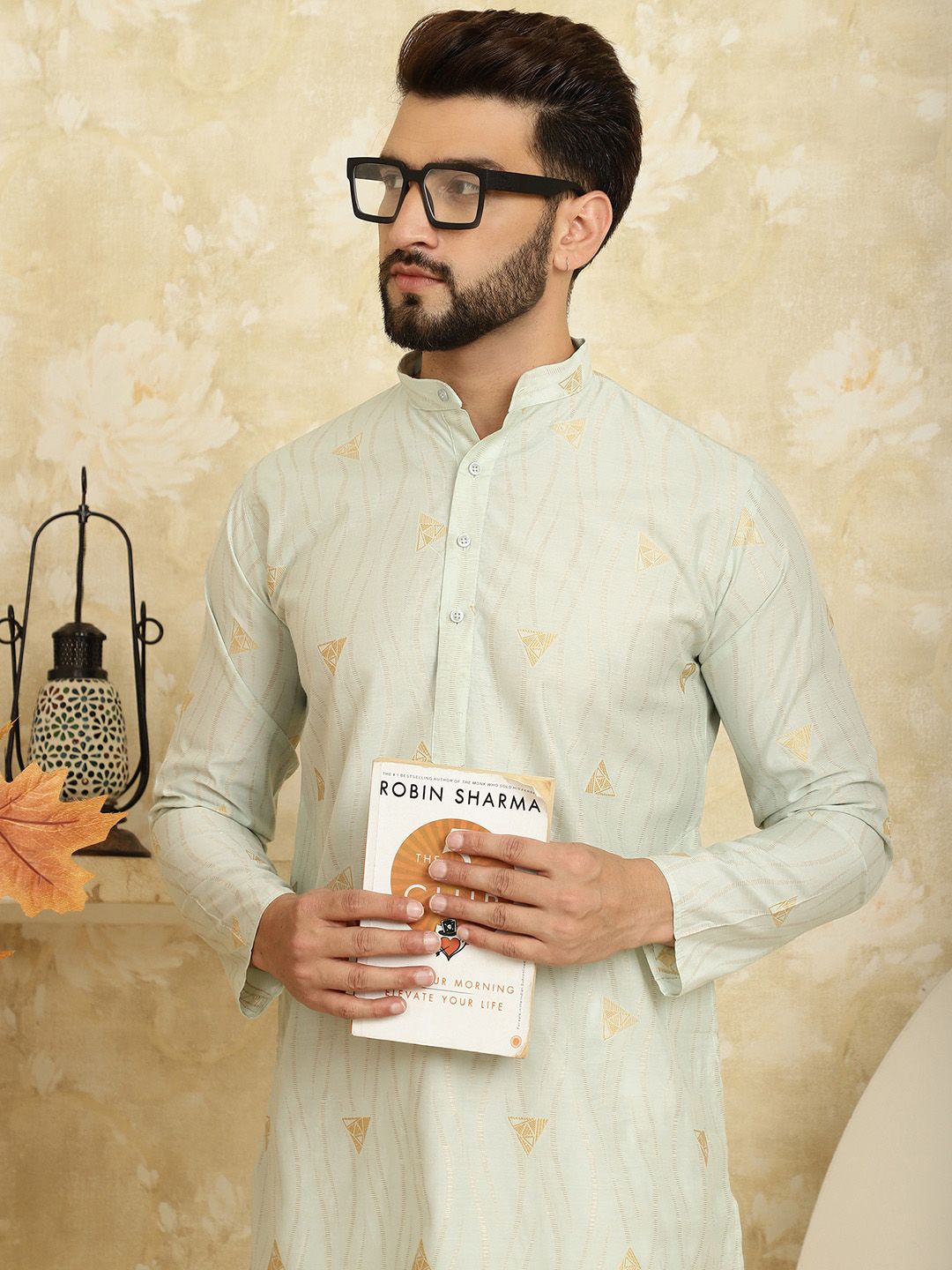 SOJANYA Printed Regular Kurta with Churidar