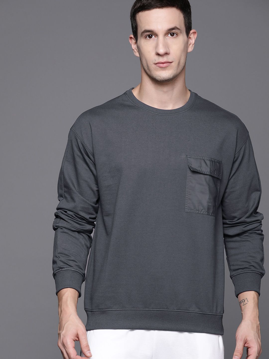 HRX by Hrithik Roshan Cotton Back Print Lifestyle Sweatshirt